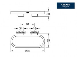 MEDIDAS TOALLERO ARGOLLA SELECTION GROHE